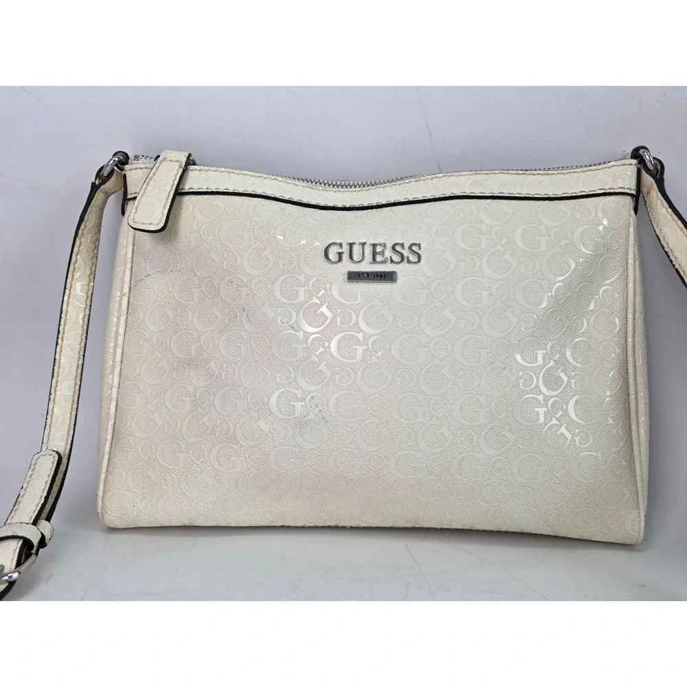 Guess‎ Purse White Cream Crossbody Handbag Shoulder Bag Purse BB508814